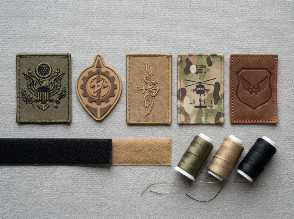 military patch material samples